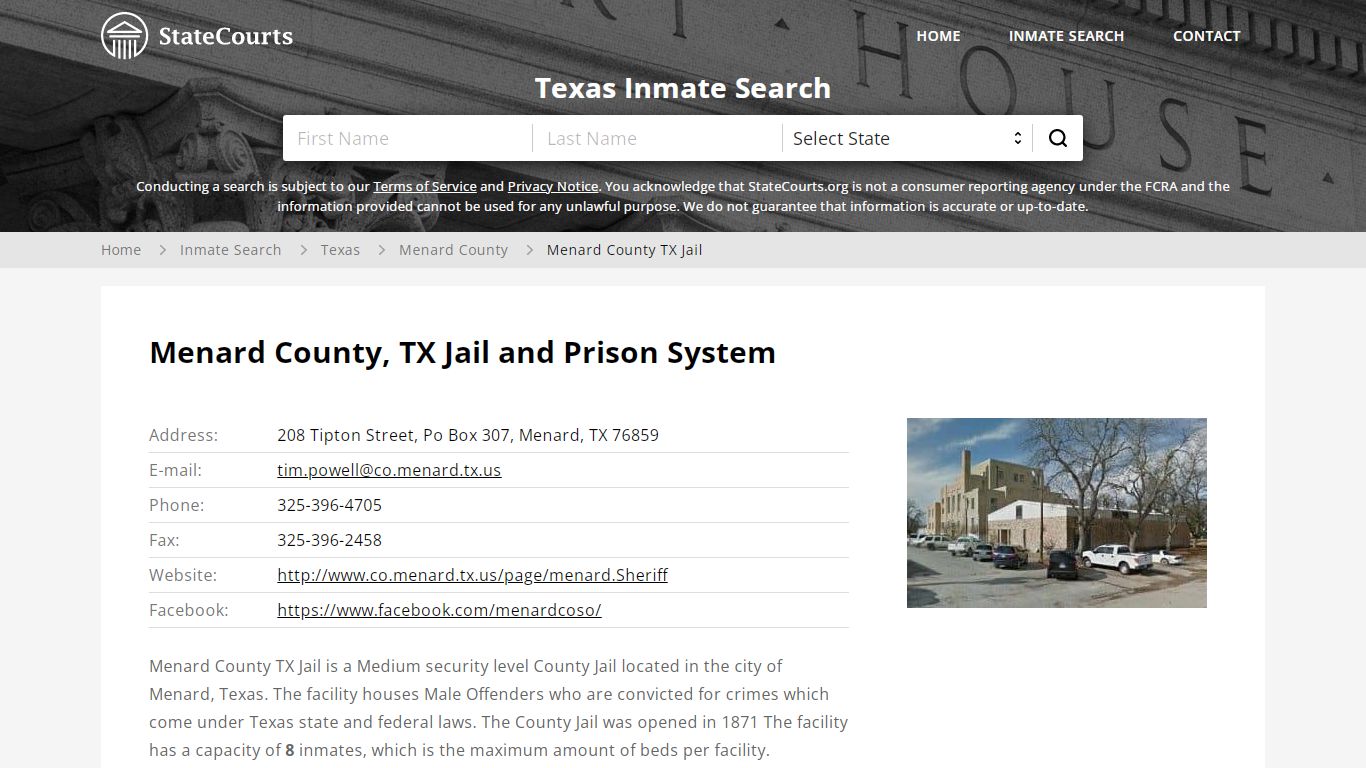 Menard County TX Jail Inmate Records Search, Texas ...