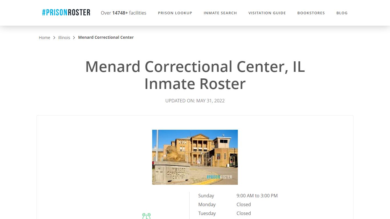 Menard Correctional Center, IL Inmate Roster