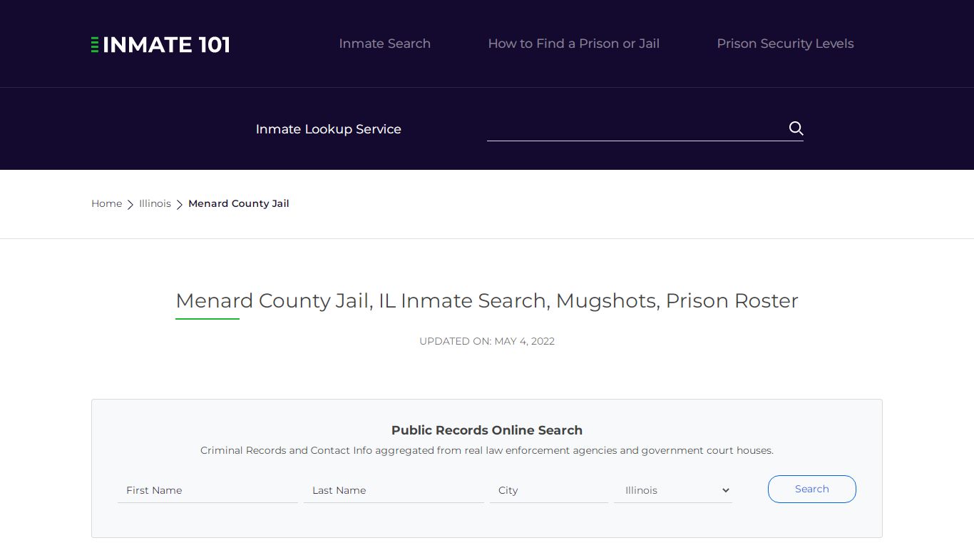 Menard County Jail, IL Inmate Search, Mugshots, Prison ...